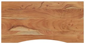 Piano scrivania 120x60x2,5cm rettangolare legno massello acacia