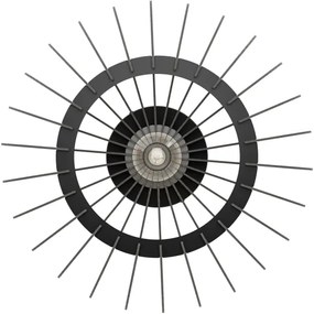 Eglo 901001 - Plafoniera COSSANO 1xE27/40W/230V diametro 45 cm nero