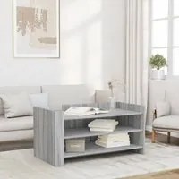 Tavolino Salotto Grigio Sonoma 100x50x50 cm Legno Multistrato 848351