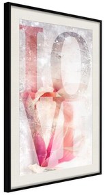 Poster  Love II  Cornice Quadri Cornice nera con pass-partout, Larghezza x Altezza Home decor 20x30