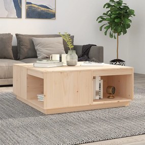 Tavolino Da Salotto 100x101x40,5 Cm İn Legno Massello Di Pino /