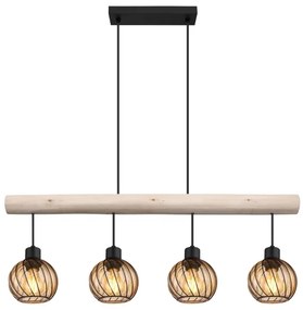 Globo 15534-4H - Lampadario a sospensione con filo PAULO 4xE27/15W/230V