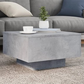 Tavolino da salotto grigio cemento 55x55x31cm legno multistrato