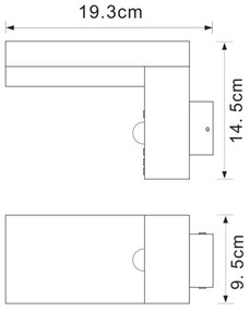 Globo 34186WS - Lampada LED da esterno con sensore OSKARI LED/9,5W/230V IP44