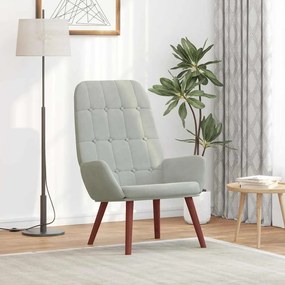 Sedia Relax Grigio Chiaro İn Velluto /