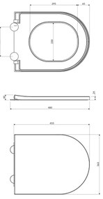 OMNIRES TAMPADEBP - Sedile del water SoftClose TAMPA duroplast/bianco lucido