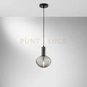 Lampadario a sospensione ripple nera 1 luce attacco e27 18x18x150cm...