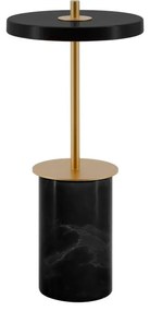 Lampada da tavolo dimmerabile a LED in marmo nero con paralume in metallo (altezza 25,5 cm) Asteria Move Mini - UMAGE