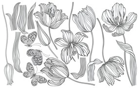 Set di adesivi murali Tulipani luminosi - Ambiance