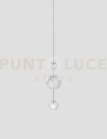 Oto sospensione peaa cristallo rigadin nickel satinato 1 luce attac...