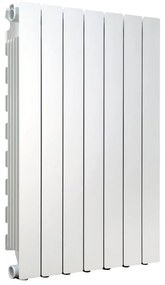 Radiatore acqua calda PRODIGE MODERN in alluminio, 7 elementi, interasse 800 mm, bianco