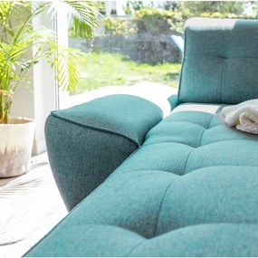 Divano letto angolare turchese (variabile) Dazzling Daisy - Miuform