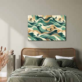 Quadro su tela – Surfisti in azione