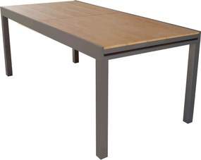 VIDUUS - set tavolo in alluminio e polywood cm 160/240 x 95 x 75 h con 4 poltrone Viduus