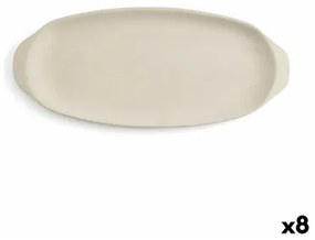 Vassoio per aperitivi Quid Mineral 13 x 30,5 cm Ceramica Beige (8 Unità)