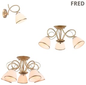 Brilagi - Lampadario a plafone FRED 5xE27/60W/230V Ø 59 cm oro