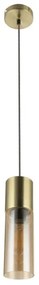 GLOBO 21000HM - Lampadario a sospensione con filo ANNIKA 1xE27/25W/230V diametro 10,5 cm ottone