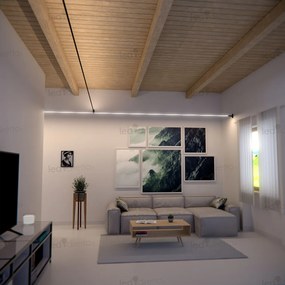 Profilo Sospeso STARLINE Nero 25m per strisce LED con Banda e fissaggio Variante Lunghezza 25 Metri