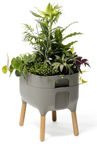 Vaso per coltivazione in plastica con sistema di auto-irrigazione Urbalive – Plastia