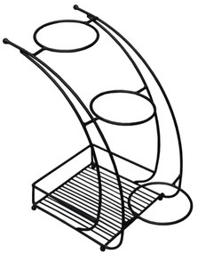 Portafiori 37x19 cm nero/metallo