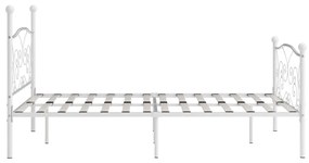 Giroletto con doghe bianco in metallo 160x200 cm