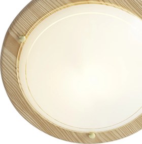 Plafoniera classica naturale con vetro bianco - Mesiac