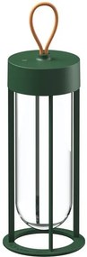 Flos In Vitro Unplugged Lampada portatile da esterno ricaricabile 2700°K in vetro e alluminio Forest Green