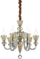 Lampadario Classico Strauss Vetro Oro 6 Luci E14