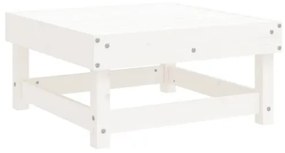 Set Salotto da Giardino 11 pz Bianco in Legno Massello di Pino