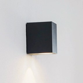 Applique da esterni a LED TAVI Lucande, Alluminio / Grigio / Zincato, Alluminio, Moderno, Applique LED da esterni