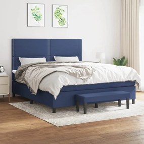 Giroletto A Molle Con Materasso Blu 160x200 Cm İn Tessuto /
