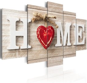 Quadro Home  House of Love  Colore Marrone, Dimensioni e Misure 200x100