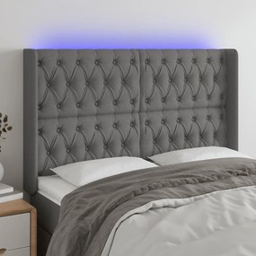 Testiera A Led Grigioscuro 163x16x118/128cm İntessuto /