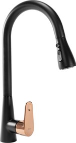 Rubinetto da cucina Rea Mild Black Mat rose gold