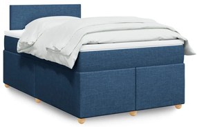 Giroletto A Molle Con Materasso Blu 120x200 Cm İn Tessuto /