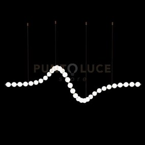 Lampada a sospensione perla, cromata, 33 sfere, led 99 watt, lumen ...