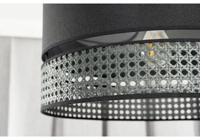 Duolla - Lampadario a sospensione con filo DOUBLE RATTAN 1xE27/15W/230V diametro 40 cm nero