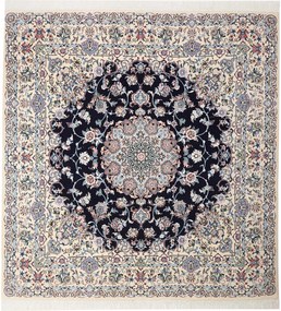Nain Tappeto persiano 210x200 Blu (Iran) Annodato A Mano