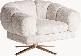 Poltrona girevole in ciniglia Elise