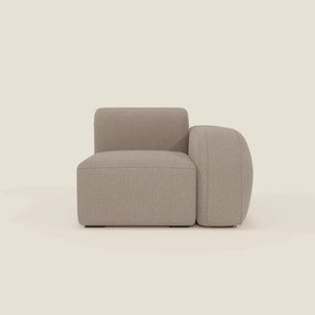 BonBon modulo terminale 105 cm sinistro o destro - tessuto smacchiabile T23 tortora