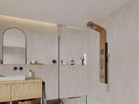 Colonna doccia balneoterapia, pioggia tropicale e pannello in bambù - 22x145cm - DALIMA