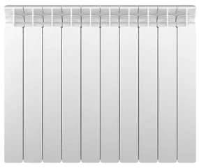 Radiatore acqua calda EQUATION ALURAD in alluminio, 10 elementi, interasse 600 mm, bianco