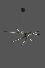 Lampadario a soffitto 8 luci tabular md18001070-8ablk nero