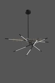 Lampadario a soffitto 8 luci tabular md18001070-8ablk nero