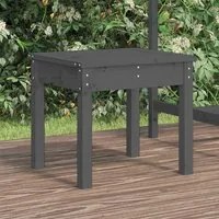 Panca da Giardino Grigia 50x44x45 cm Legno Massello di Pino 823992