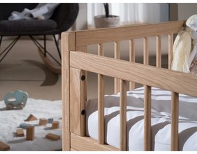 Lettino in legno di quercia di colore naturale 70x140 cm Forrest - Vipack