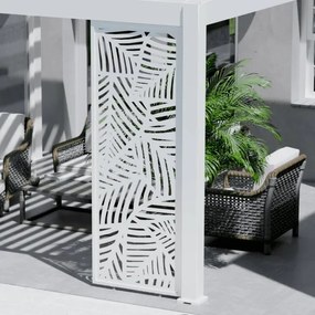 Pannello laterale decorativo ''Leaf'' da 1M per pergole Ombréa - Bianco
