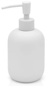Dispenser sapone liquido d'appoggio grigio chiaro in ceramica soft touch