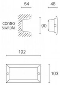 Segnapasso Esterno Incasso Aperto Escape Alluminio E Vetro Nero Led 10W 4000K