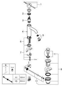 GROHE 23591001 - Miscelatore lavabo ESSENCE misura S cromato lucido